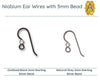 Tierracast, NIOBIUM French Hook Ear Wires, with 2 or 3mm bead, TierraCast, 2 Pair - The Argus Collection