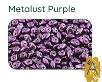 Superduo Beads, Metalust Collection, 10g. 9 Colors - The Argus Collection