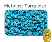 Superduo Beads, Metalust Collection, 10g. 9 Colors - The Argus Collection