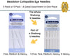 COLLAPSIBLE Eye Variety Pack, 3 or 5 Needles, 2.5"\6.3cm, Extra Fine, Fine, Medium, Heavy & Extra Heavy - ArgusCollection