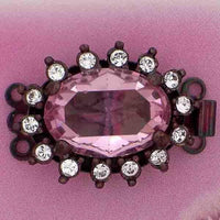 Queen Victoria 3-Strand Box Clasp with Austrian Crystals in 9 colours - The Argus Collection