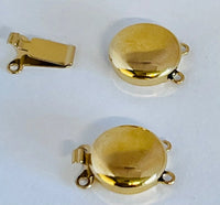 Hand-polished Round 2-Strand Box Clasp in 2 Finishes - The Argus Collection