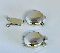 Hand-polished Round 2-Strand Box Clasp in 2 Finishes - The Argus Collection