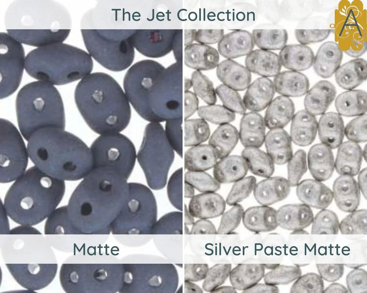 Miniduo Beads, Jet Collection, 10g. - The Argus Collection