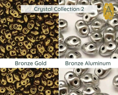Miniduo Beads, Crystal Collection #2, 10g. - The Argus Collection