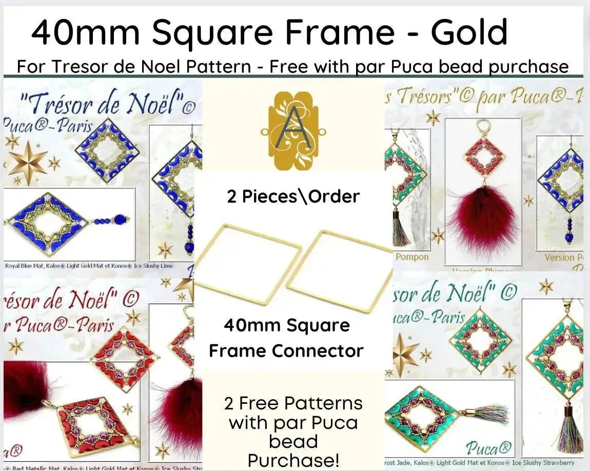 Square Frame Connectors, 40mm in 3 Finishes - The Argus Collection