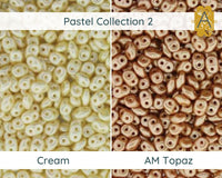 MIniduo Beads, Pastel Collection 2, 10g ~205 Beads, 9 Colors - The Argus Collection