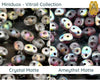 Miniduo Beads, 10g. ~205 Beads, Vitrail Collection, 5 Colors - The Argus Collection