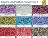 Miniduo Beads, Pastel Collection #1, 10g. ~ 205 Beads, 9 Colors - The Argus Collection