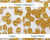 Miniduo Beads, Topaz Collection, 10g. - The Argus Collection