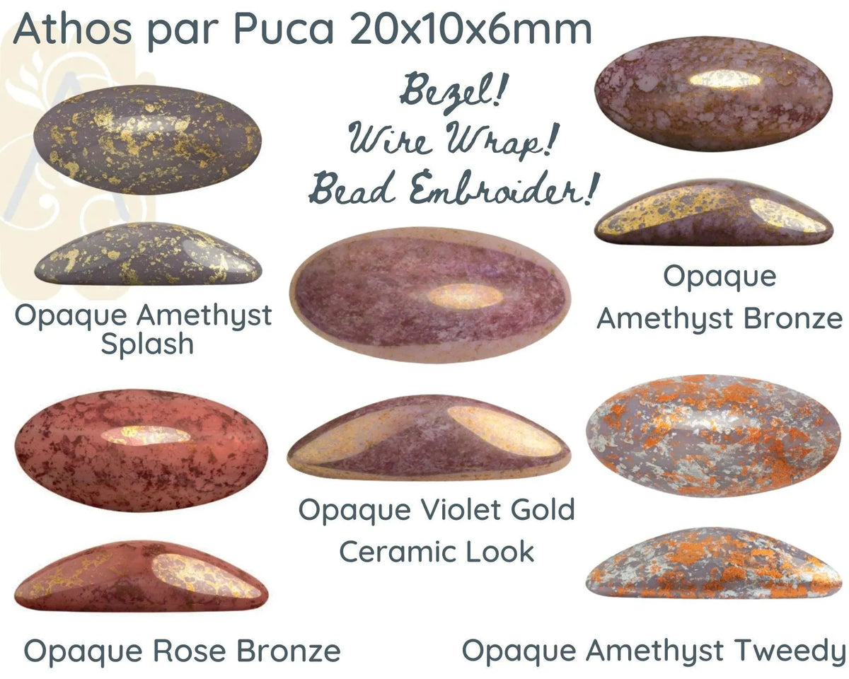 Athos Cabochons par Puca, Purple Collection - The Argus Collection