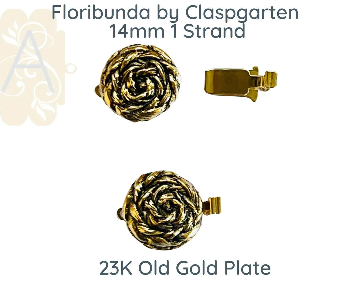 Floribunda 1-Strand Box Clasp in 4 Finishes - The Argus Collection