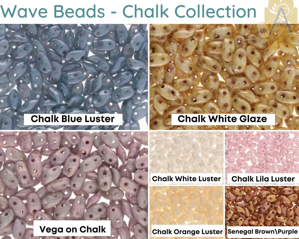 Wave Beads, Chalk Collection, 8.5g Tube - The Argus Collection