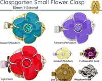 Flower (Small) 1-Strand Box or Tongue Clasp by Claspgarten in 7 colours - The Argus Collection