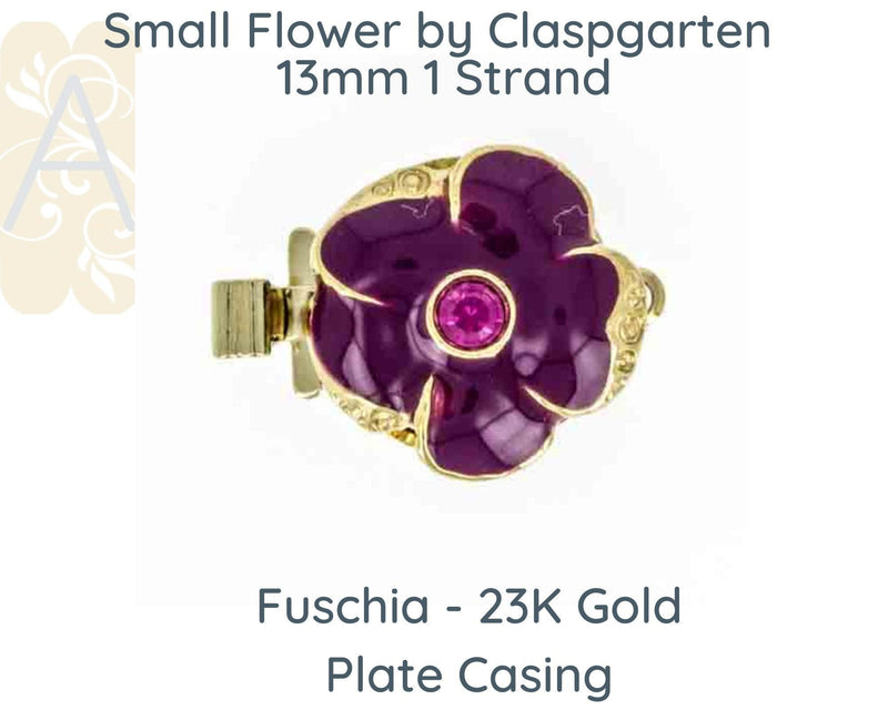 Flower (Small) 1-Strand Box or Tongue Clasp by Claspgarten in 7 colours - The Argus Collection