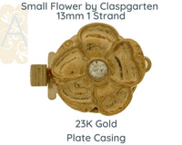 Flower (Small) 1-Strand Box or Tongue Clasp by Claspgarten in 7 colours - The Argus Collection