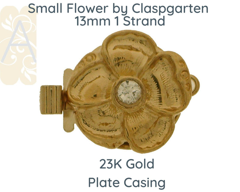 Flower (Small) 1-Strand Box or Tongue Clasp by Claspgarten in 7 colours - The Argus Collection