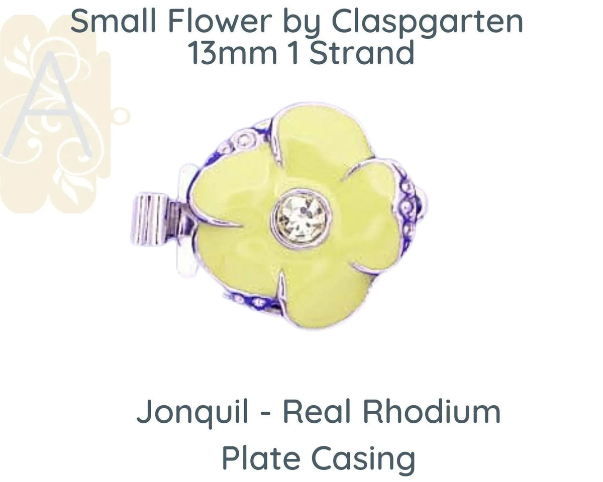 Flower (Small) 1-Strand Box or Tongue Clasp by Claspgarten in 7 colours - The Argus Collection