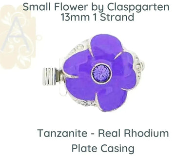 Flower (Small) 1-Strand Box or Tongue Clasp by Claspgarten in 7 colours - The Argus Collection