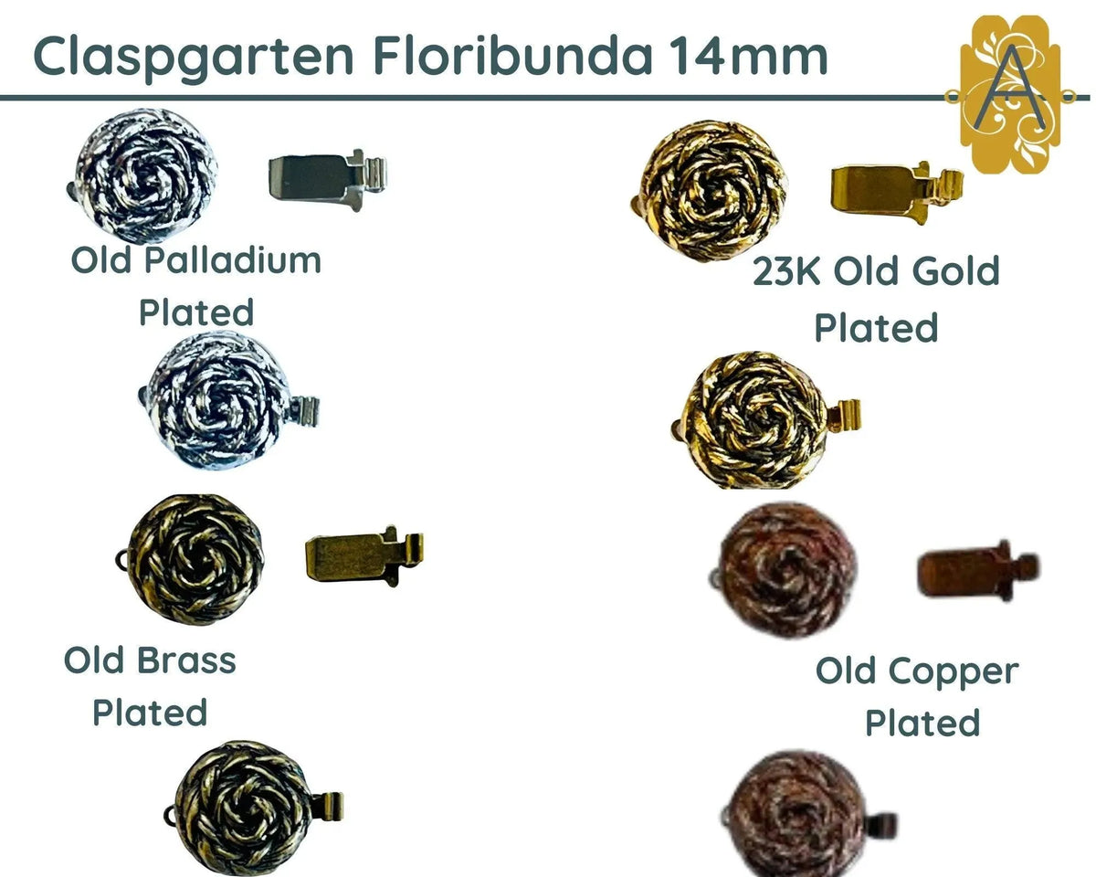 Floribunda 1-Strand Box Clasp in 4 Finishes - The Argus Collection