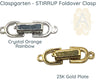 Stirrup, 1-Strand Foldover Clasp, Claspgarten, 2 Finishes - The Argus Collection