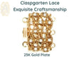 Lace 3-Strand Box Clasp by Claspgarten in 2 Finishes - The Argus Collection