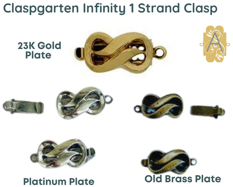 Infinity (Small) 1-Strand Box Clasp in 3 Finishes - The Argus Collection