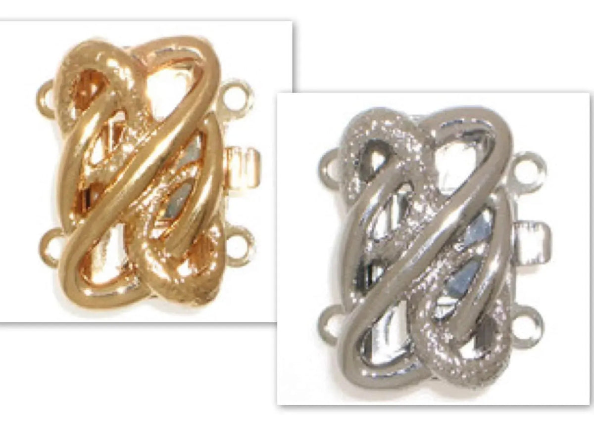 Twisty 2-Strand Box Clasp in 2 Finishes - The Argus Collection