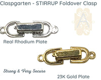 Stirrup, 1-Strand Foldover Clasp, Claspgarten, 2 Finishes - The Argus Collection