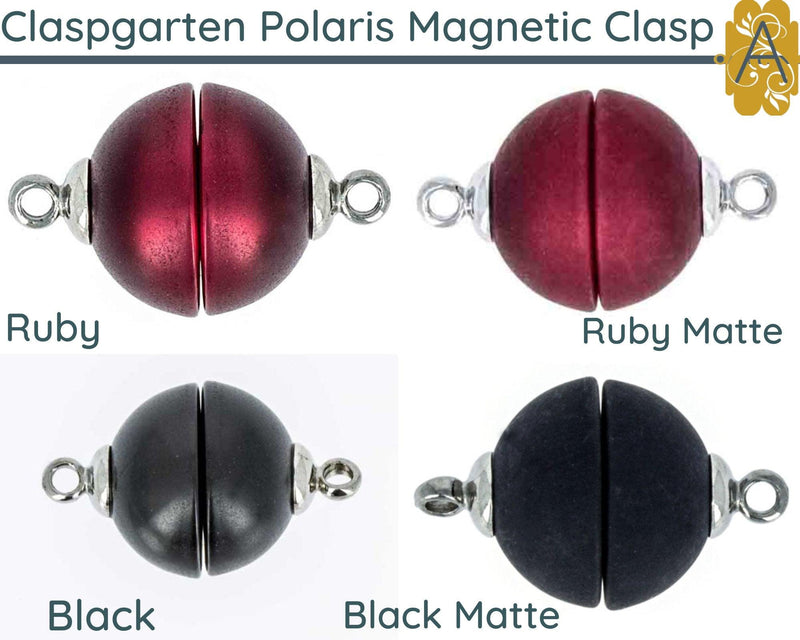 Claspgarten Polaris, Round Magnetic Clasp, 12 Finishes - The Argus Collection