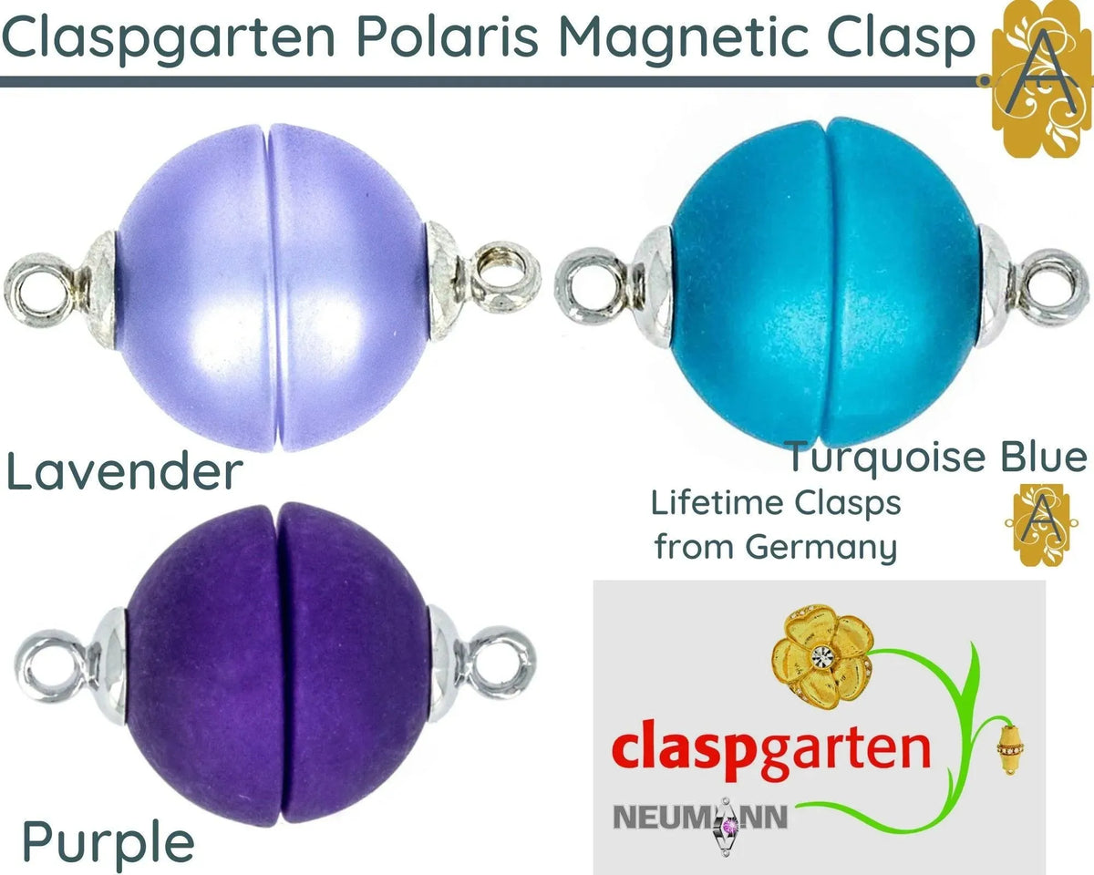 Claspgarten Polaris, Round Magnetic Clasp, 12 Finishes - The Argus Collection