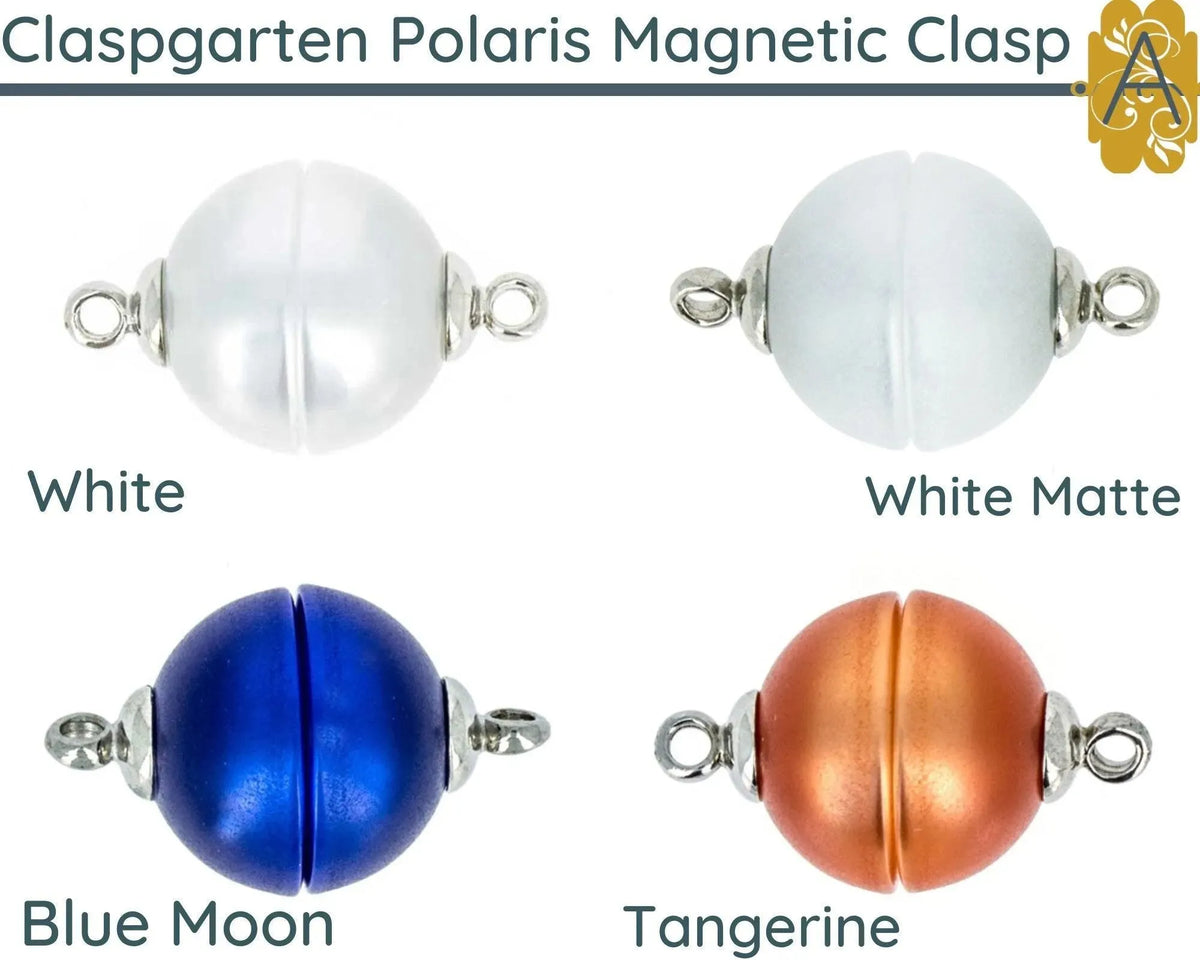 Claspgarten Polaris, Round Magnetic Clasp, 12 Finishes - The Argus Collection