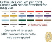 GRIFFIN Silk Thread or Cord, Size 5 - The Argus Collection