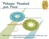 Petunia Pendant Pattern par Puca - The Argus Collection