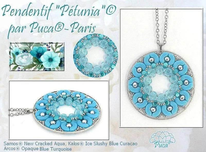 Petunia Pendant Pattern par Puca - The Argus Collection