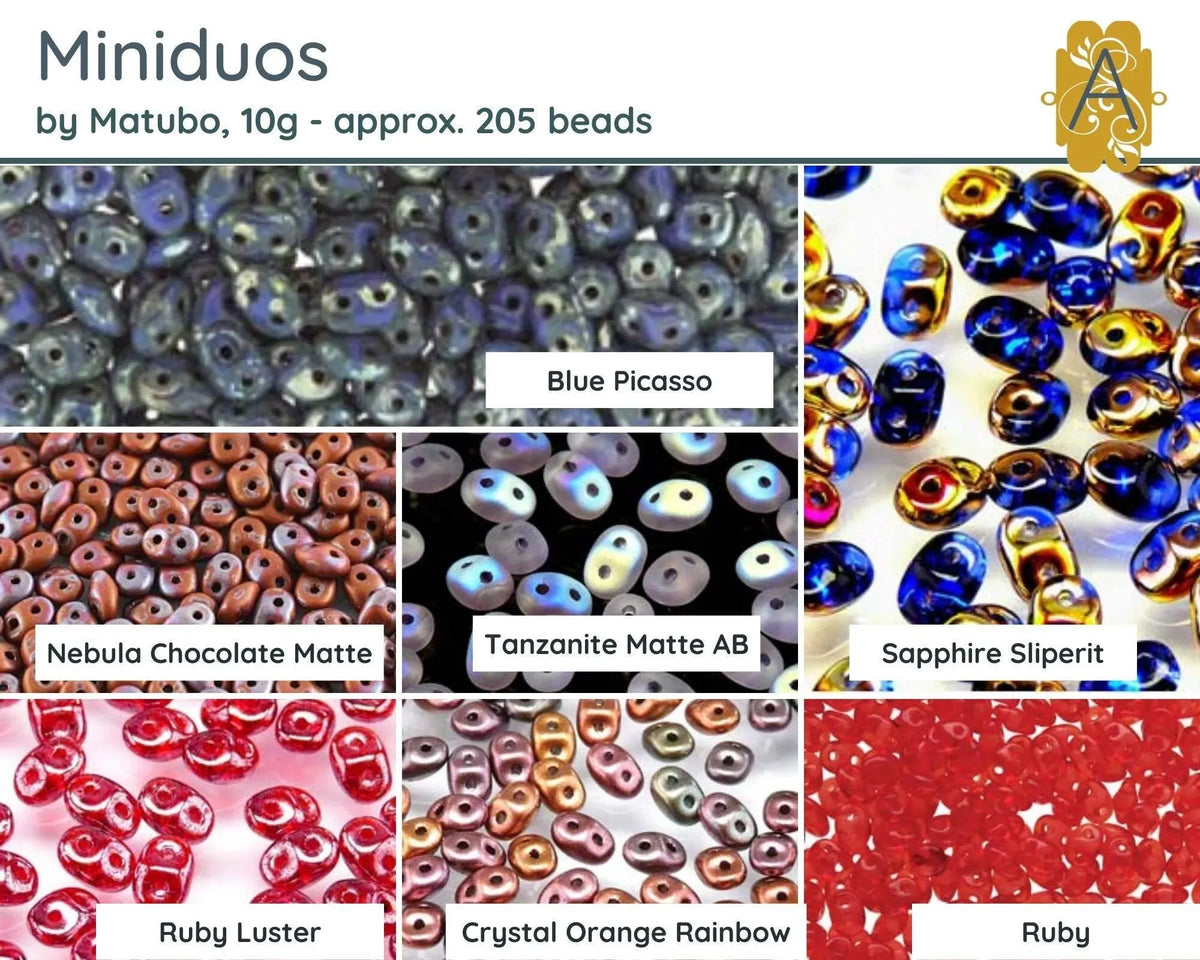 Miniduo Beads, Assorted 10g. - The Argus Collection