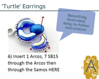 Turtle Earrings Pattern par Puca, Free with your Les Perles par Puca Order, or Download it for a nominal fee - The Argus Collection