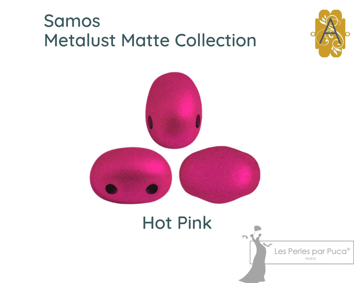 Samos - Metalust Matte Collection, Les Perles par Puca, (5g, approx 20 beads) - The Argus Collection