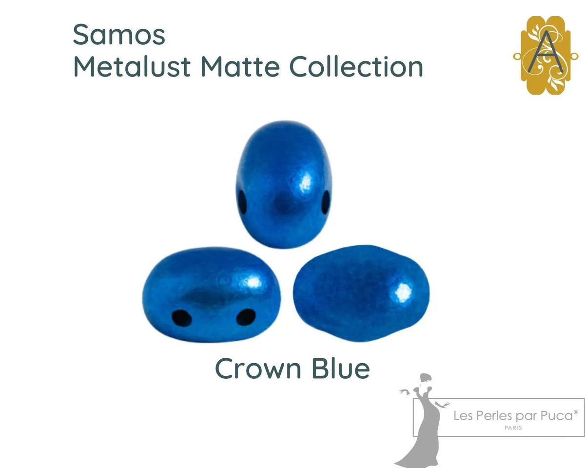 Samos - Metalust Matte Collection, Les Perles par Puca, (5g, approx 20 beads) - The Argus Collection