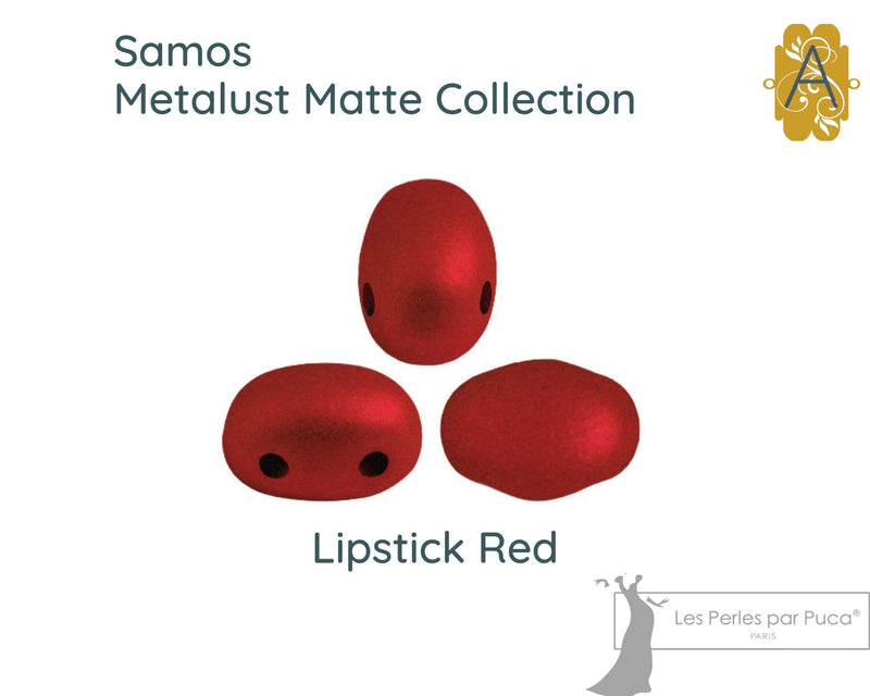 Samos - Metalust Matte Collection, Les Perles par Puca, (5g, approx 20 beads) - The Argus Collection