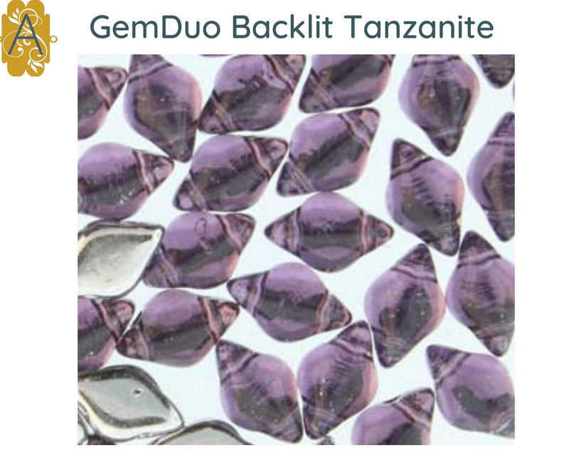 Gemduo Beads by Matubo, Backlit Collection #4, 10g. - The Argus Collection