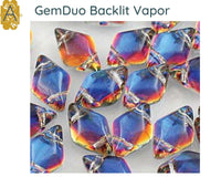 Gemduo Beads by Matubo, Backlit Collection #4, 10g. - The Argus Collection