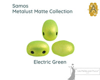 Samos - Metalust Matte Collection, Les Perles par Puca, (5g, approx 20 beads) - The Argus Collection