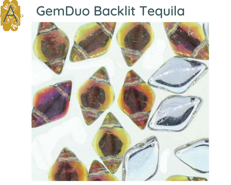 Gemduo Beads by Matubo, Backlit Collection #4, 10g. - The Argus Collection