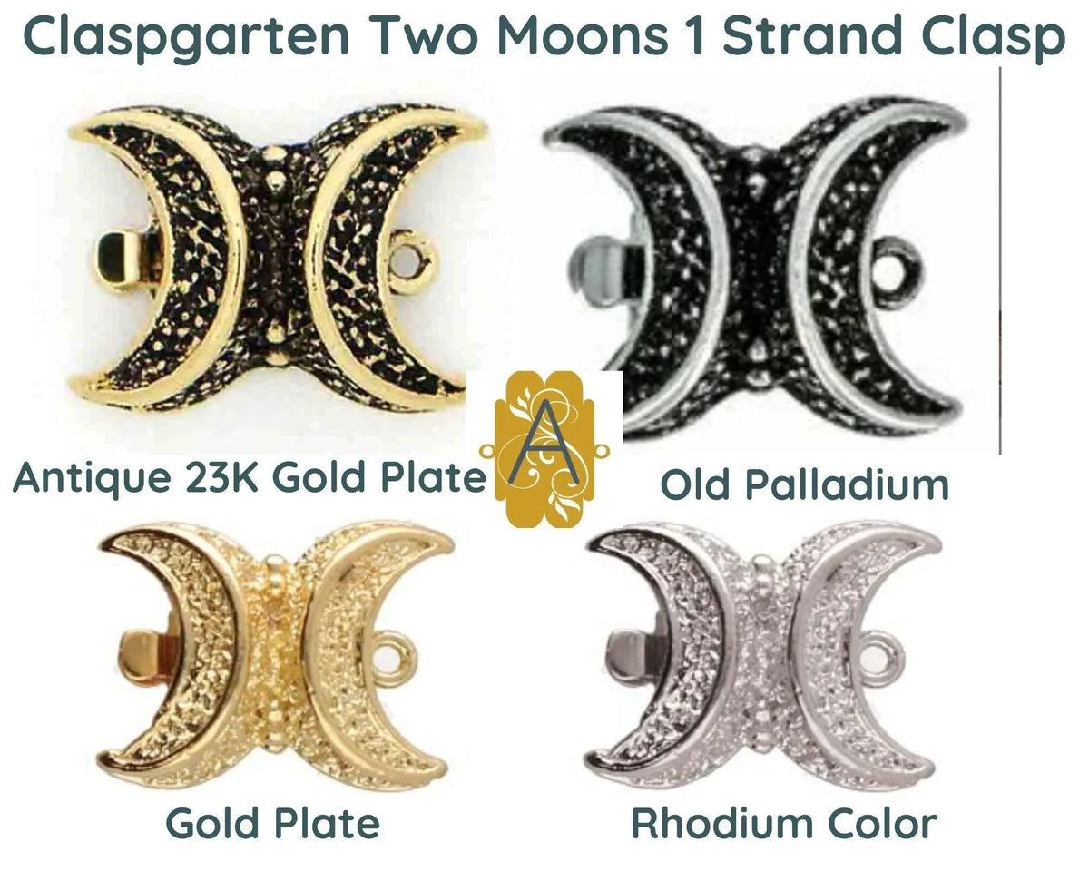 Two Moons 1-Strand Box Clasp in 4 Finishes - The Argus Collection