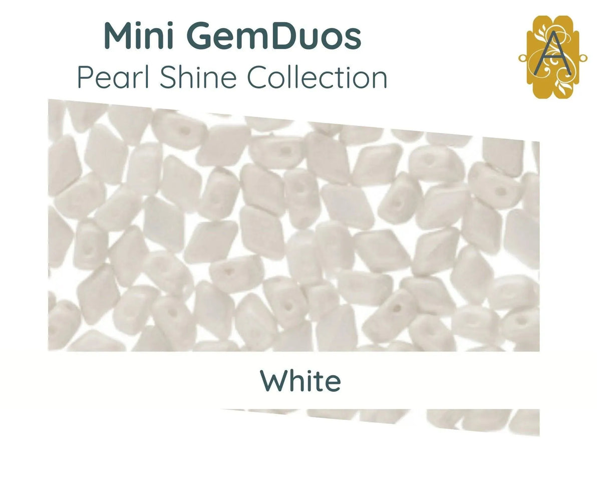 Mini Gemduo Beads by Matubo, Pearl Shine Collection, 5g - The Argus Collection