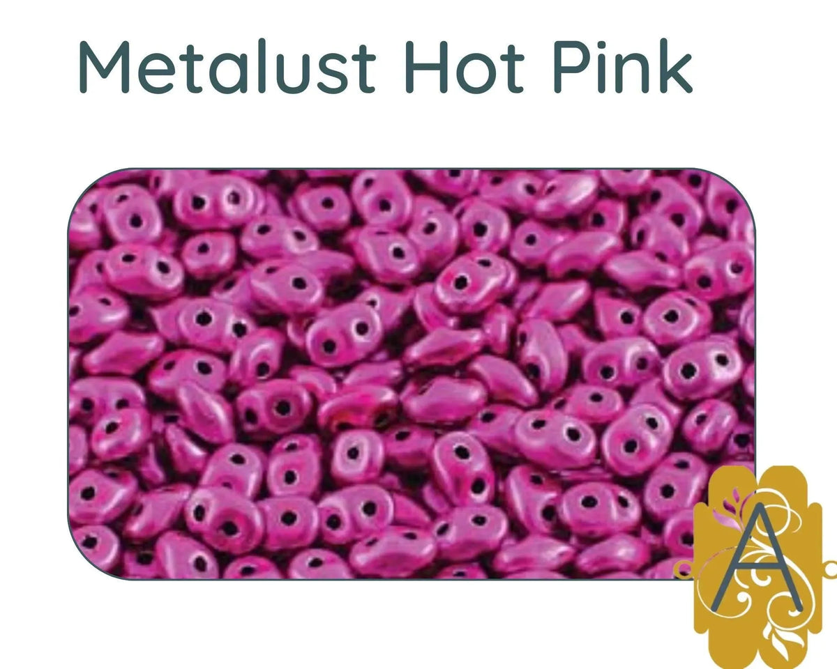 Superduo Beads, Metalust Collection, 10g. 9 Colors - The Argus Collection