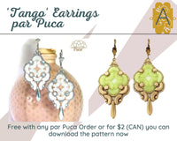 Tango Earrings Pattern par Puca - The Argus Collection