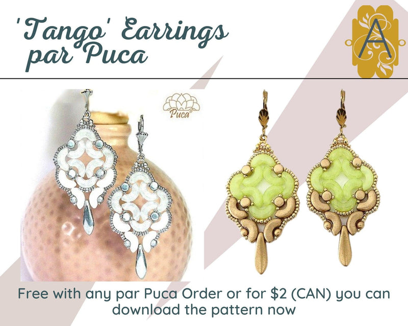 Tango Earrings Pattern par Puca - The Argus Collection