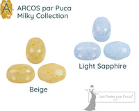 Samos par Puca, Milky Collection, 5g. ~20 beads, 10 Colors - The Argus Collection